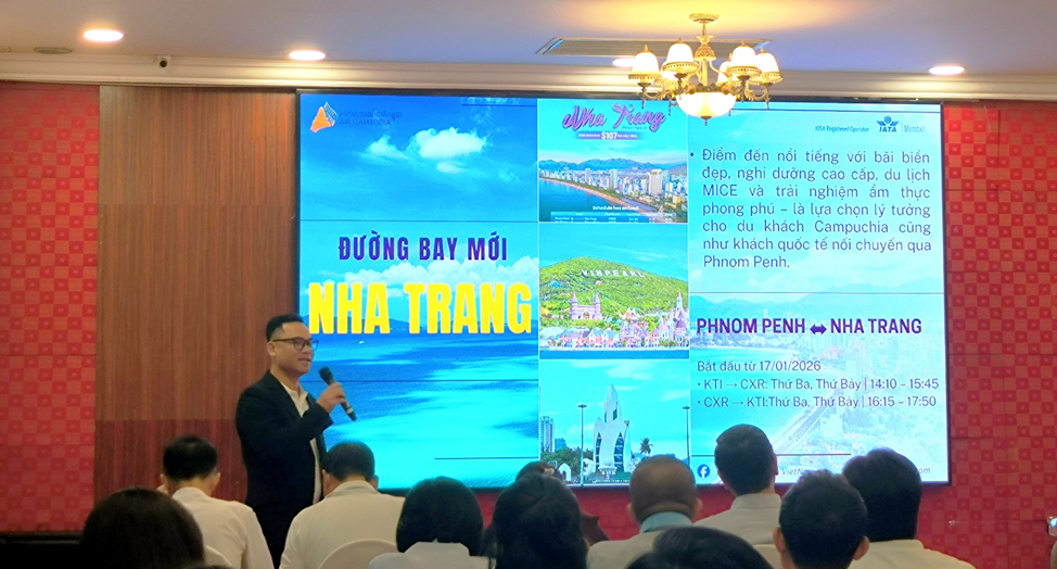 Air Cambodia chính thức khai thác đường bay từ Phnom Penh đến Khánh Hòa từ ngày 17-01-2026